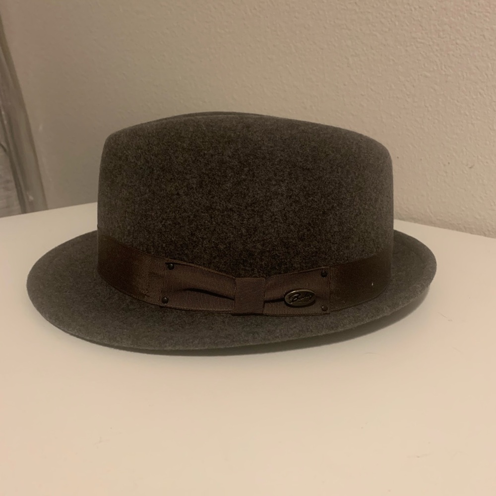 Classic Bailey Wynn Gray Felt/Brown Band Water Repellant Fedora - Lg